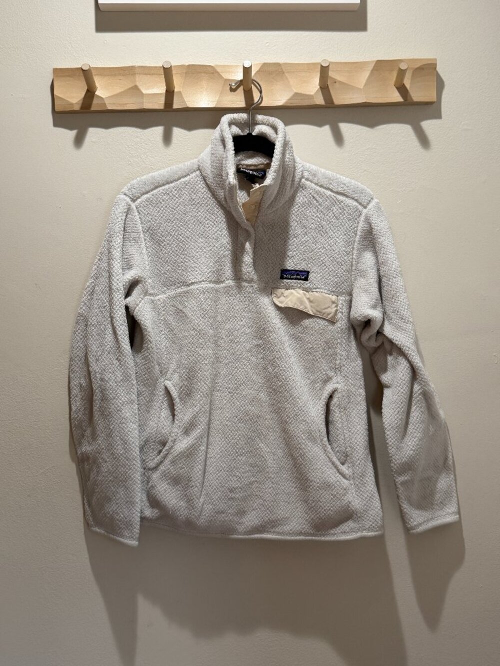Patagonia Re-Tool Snap-T Fleece Pullover Jacket Cream White